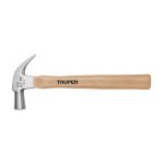 Martillo cabeza cónica 27 mm uña curva, mango madera, TRUPER